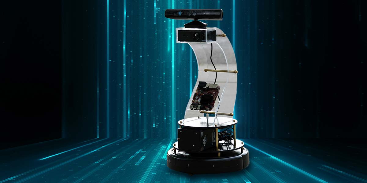 A Self-Guiding Robot Build Using ROS and a Single-Board Computer